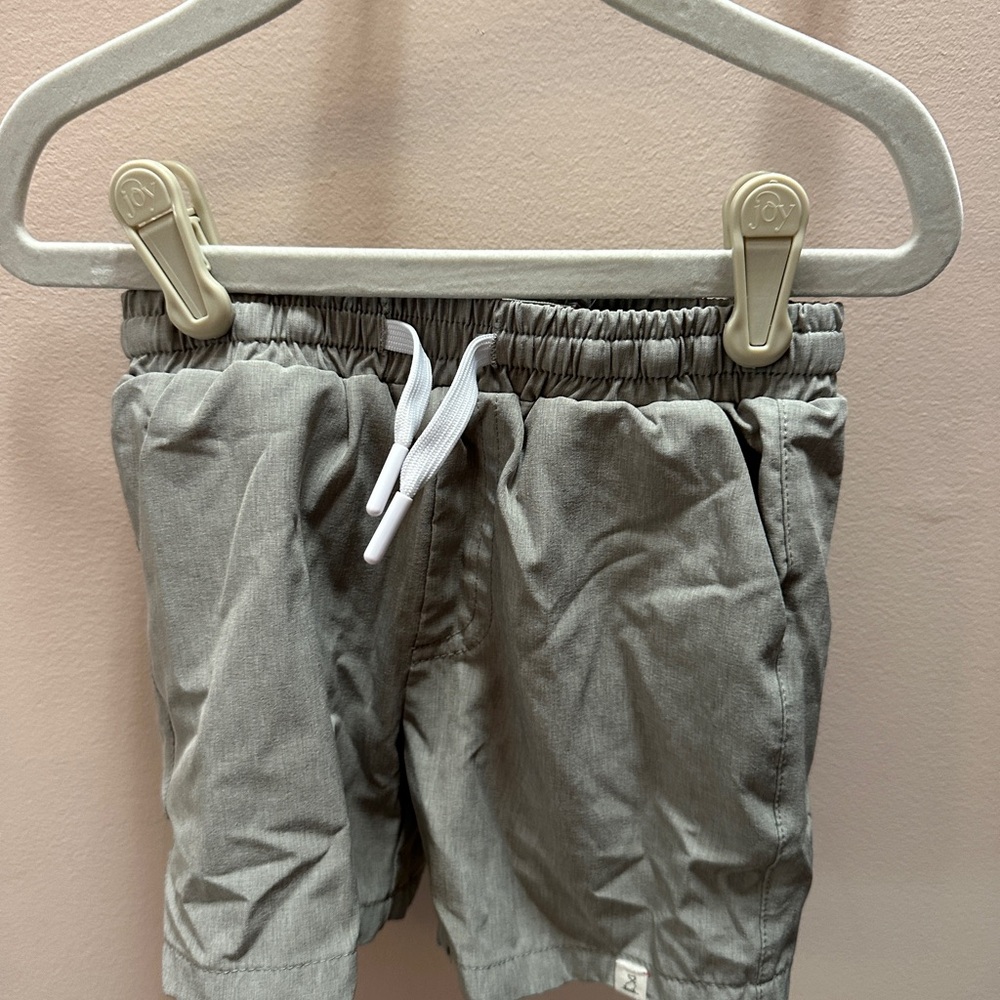 Gray Kids Swim Trunks